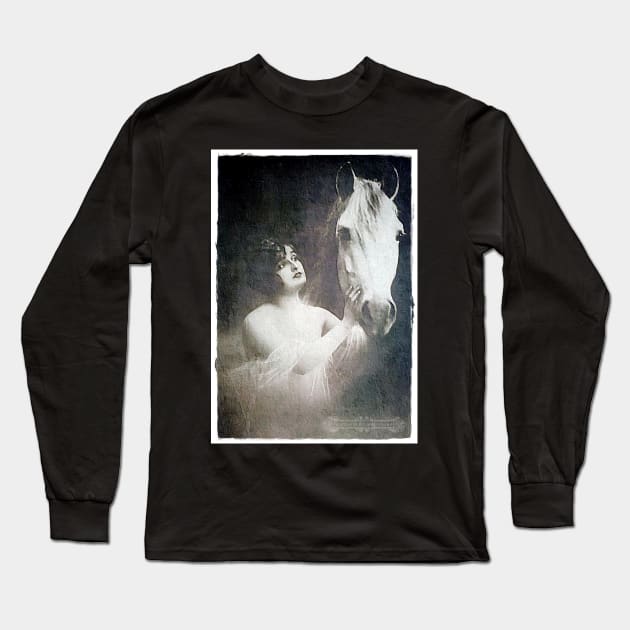 The Lady and her Horse Long Sleeve T-Shirt by scatharis